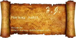 Harkay Judit névjegykártya